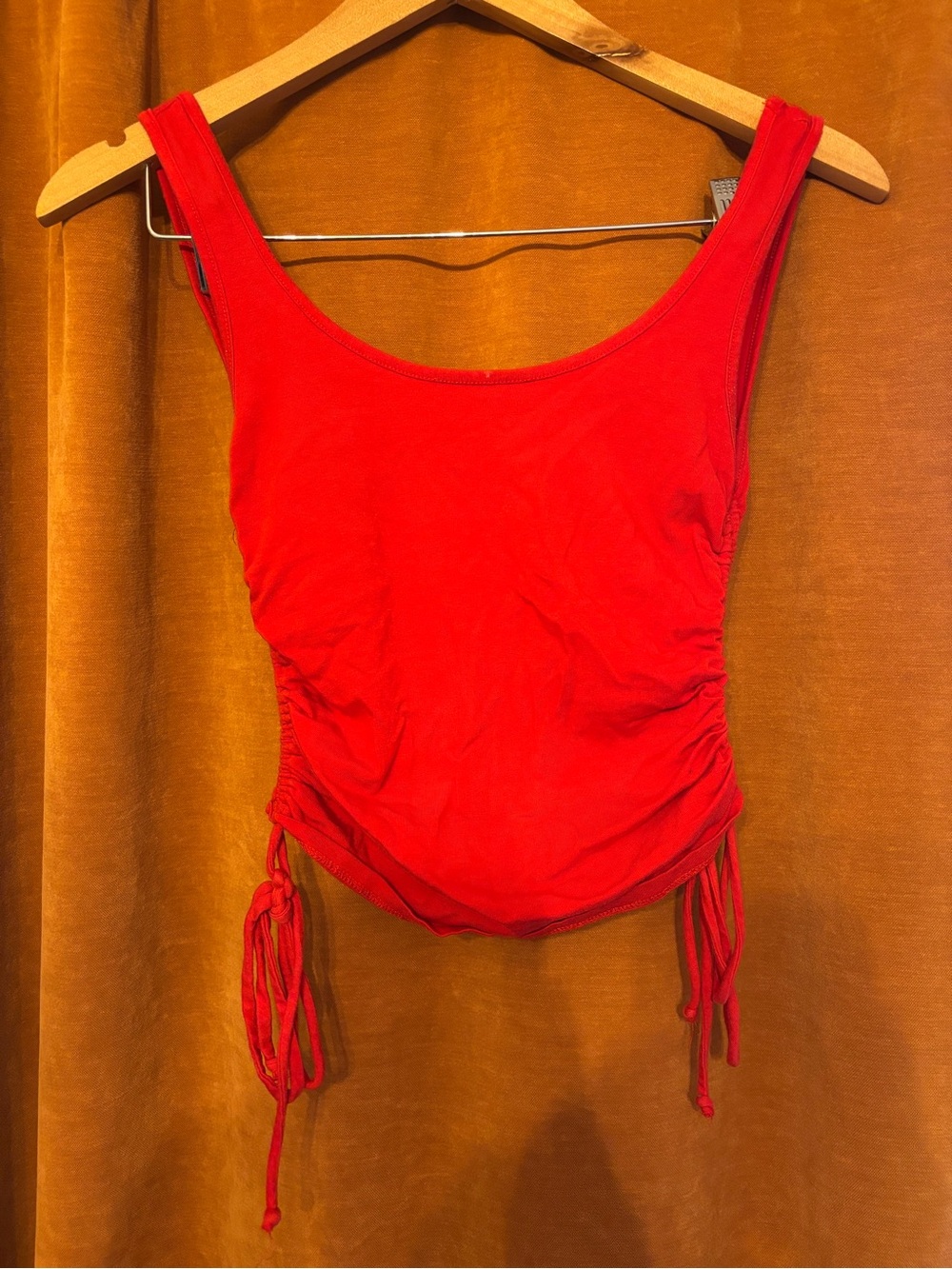 Ambiance Red Ruched Side Tank Camisole